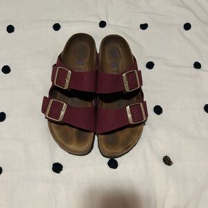 Maroon Birkenstocks